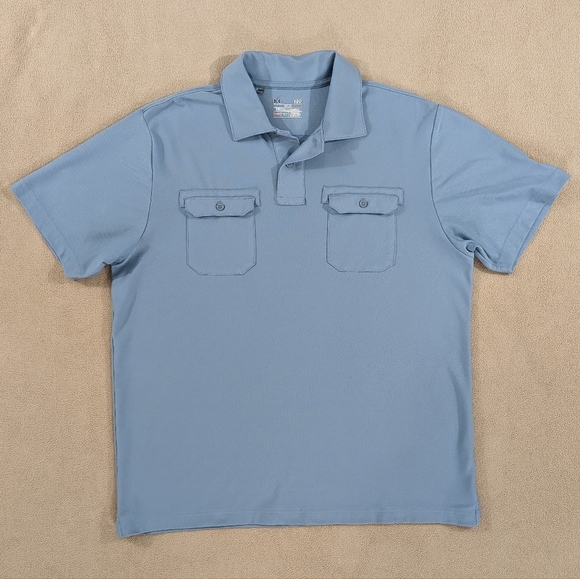 Under Armour Other - Under Armour Shirt Men's Large Blue Polo Front Pocket Heat Gear